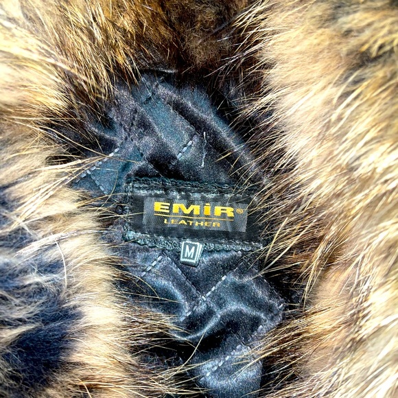 Real Fox Fur Leather Coat Jacket - Picture 2 of 9